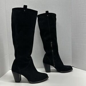 UGG Ava Boots Tall High Heeled Boot Water Resistant Suede Size Zip Black Size 7